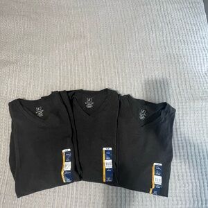 George Men's Black V-Neck Shirt size Large New with tags - Gray